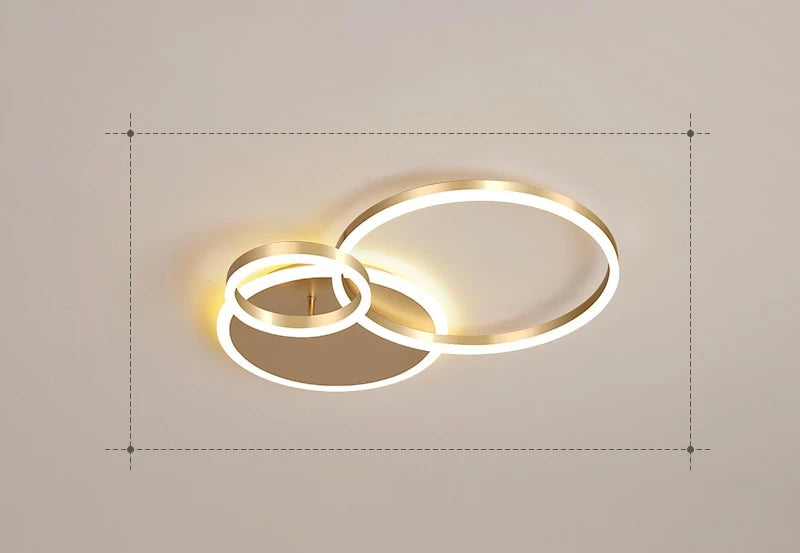 LunaRing stropní LED svítidlo — plovoucí kruhový design, jemné světlo - Desfino