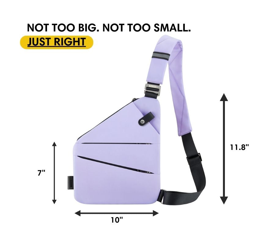 Slim Anti-Theft Travel Bag — Front Carry, Hidden Zippers, Storage - Desfino