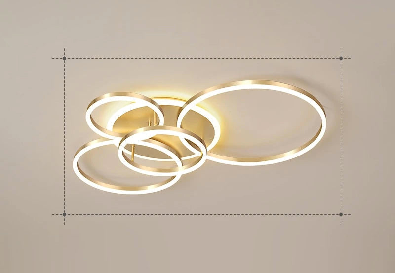LunaRing stropní LED svítidlo — plovoucí kruhový design, jemné světlo - Desfino