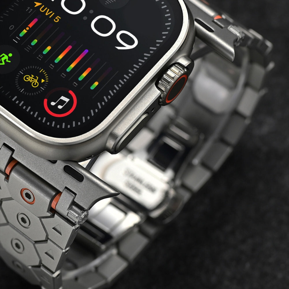 Sześciokątny tytanowy pasek ogniwowy Vantira do Apple Watch - Desfino