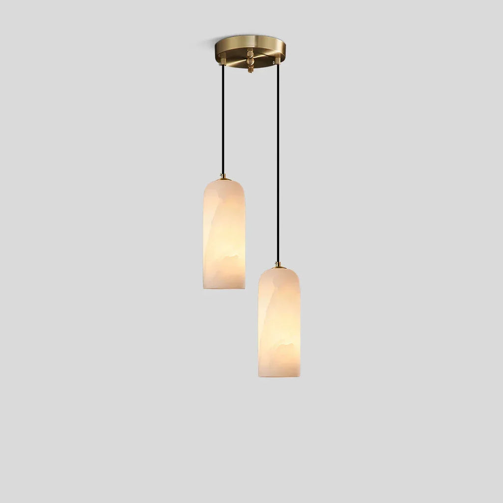 Modern All Copper Spanish Alabaster Pendant Light | Desfino