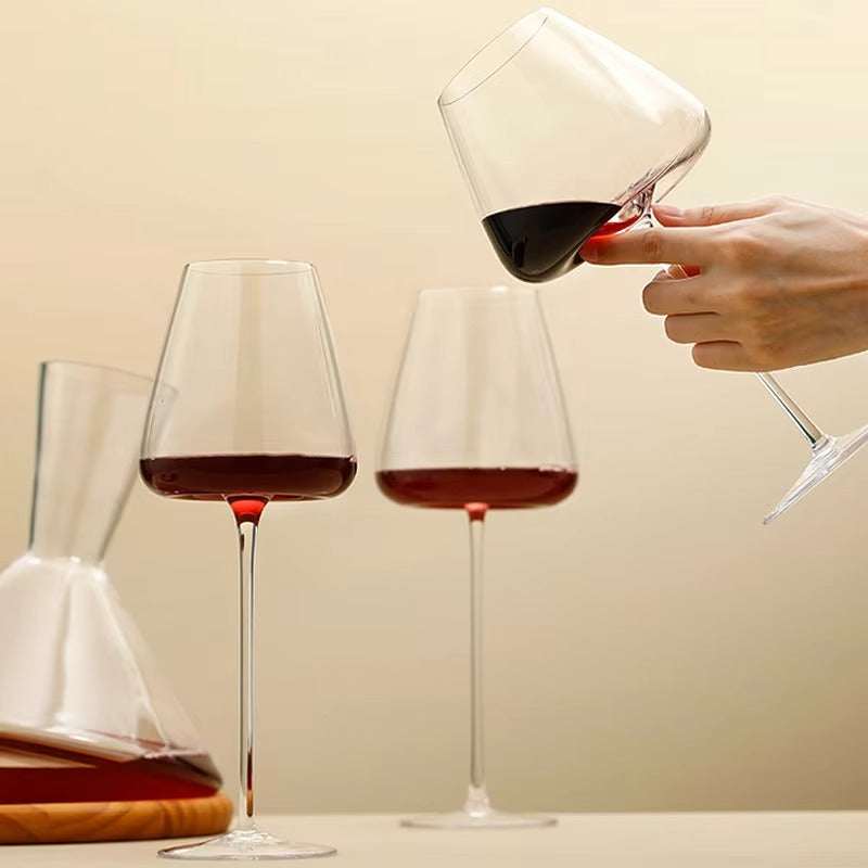 Elara 水晶葡萄酒与香槟酒杯套装 — 2、4或6只，手工制作 - Desfino