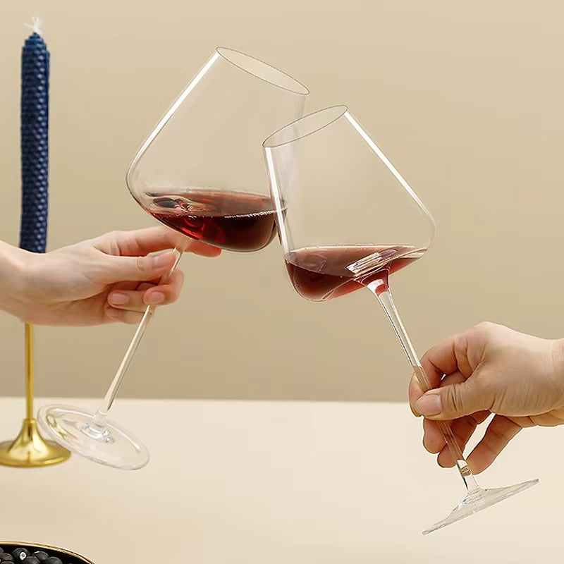 Elara 水晶葡萄酒与香槟酒杯套装 — 2、4或6只，手工制作 - Desfino