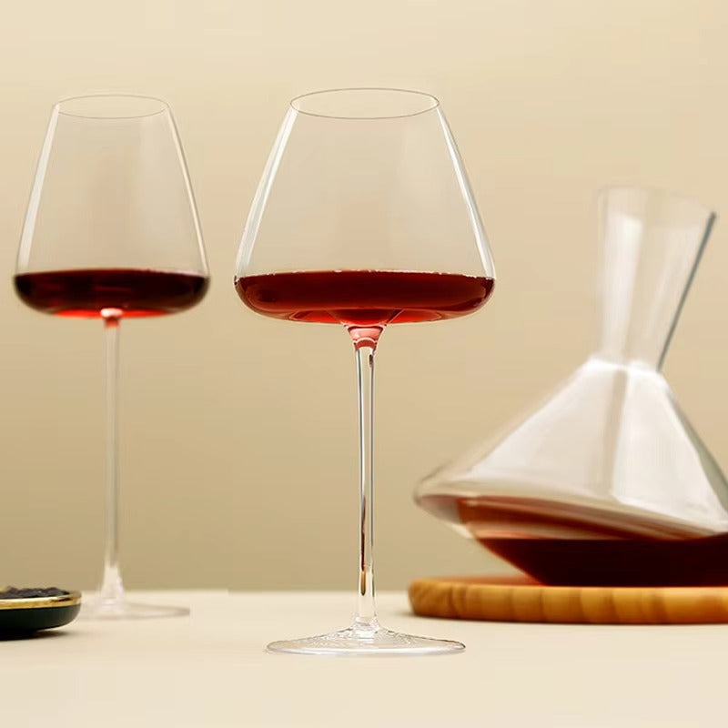 Elara 水晶葡萄酒与香槟酒杯套装 — 2、4或6只，手工制作 - Desfino
