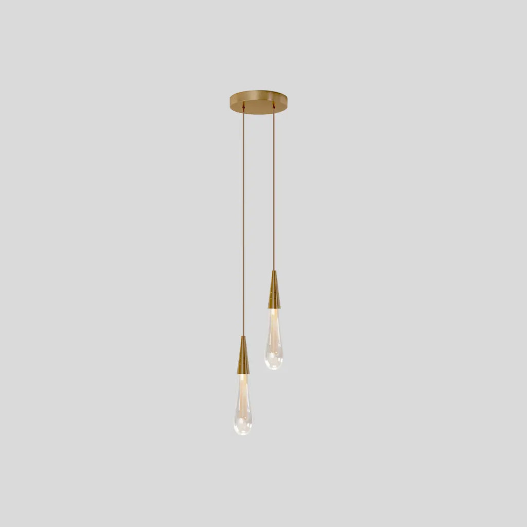 Drop Crystal Chrome Pendant Light for Bedroom | Desfino