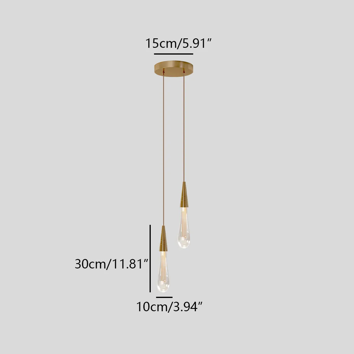Drop Crystal Chrome Pendant Light for Bedroom | Desfino