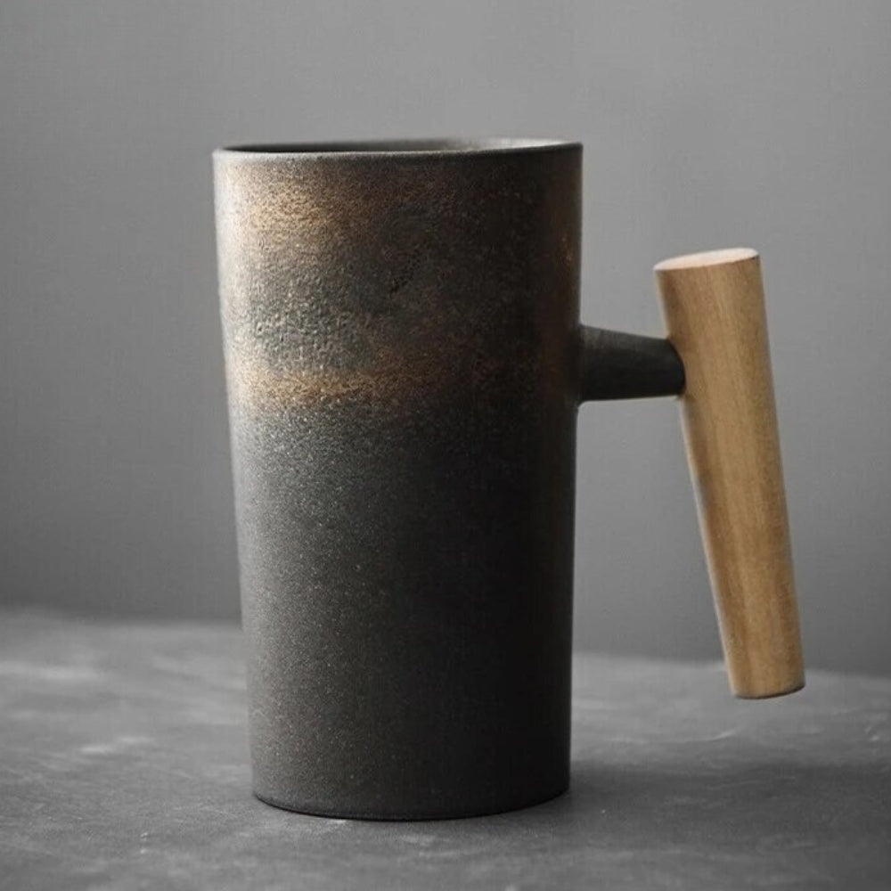 Mug à latte en grès TerraNord - Design de la collection Nordic Earth - Desfino