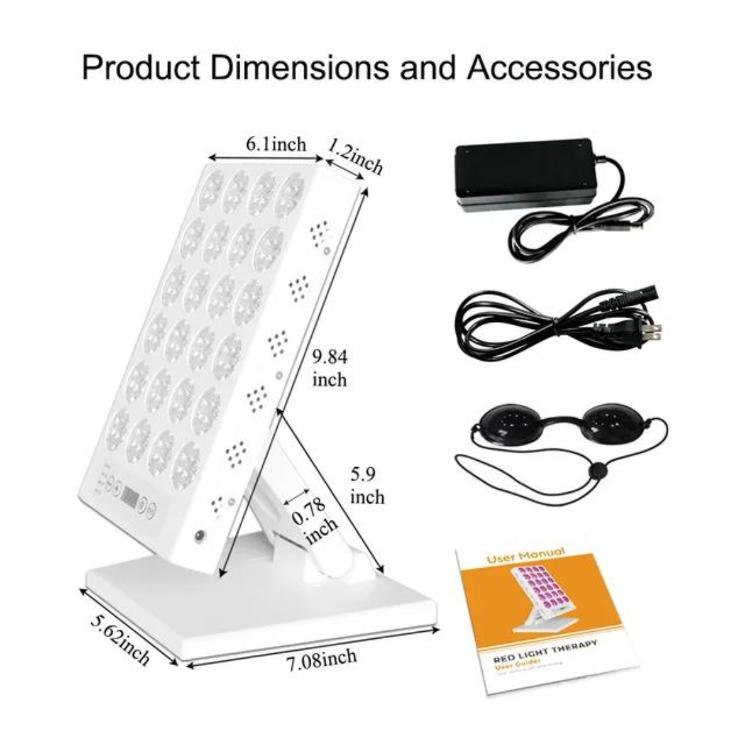 LumaCore 赤色光・赤外線セラピーパネル - 96個のLED、65W、15モード - Desfino