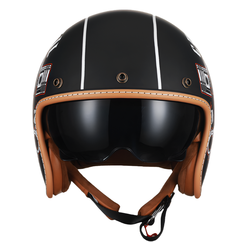 LumaPeak KB2 Open-Face Motorcycle Helmet — Featherlight ABS Shell - Desfino