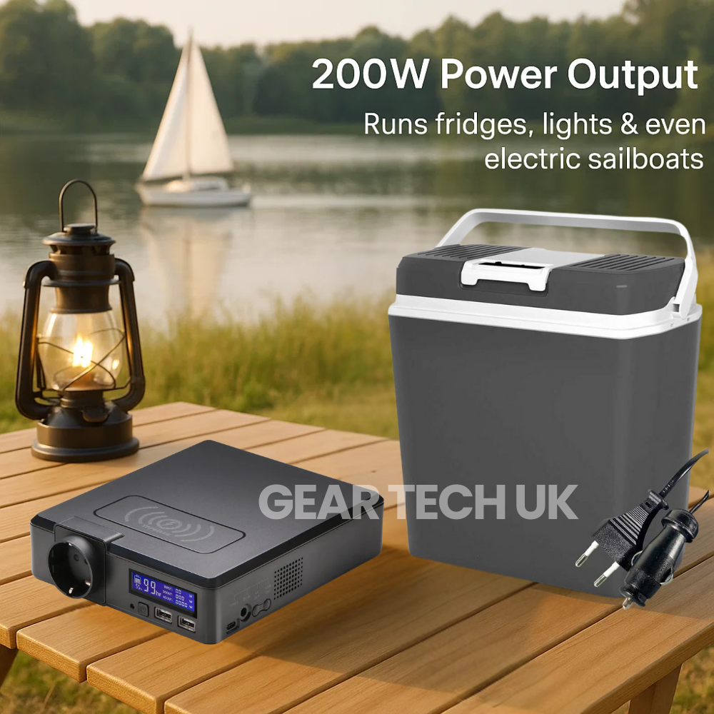 RoamVolt 200W solcelle-powerbank — kompakt og bærbar, 1.35 kg - Desfino