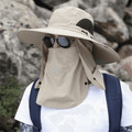 Sonnenhut mit breiter Krempe, 12 cm Krempenbreite - atmungsaktiver Sonnenschutz aus Mesh - Desfino