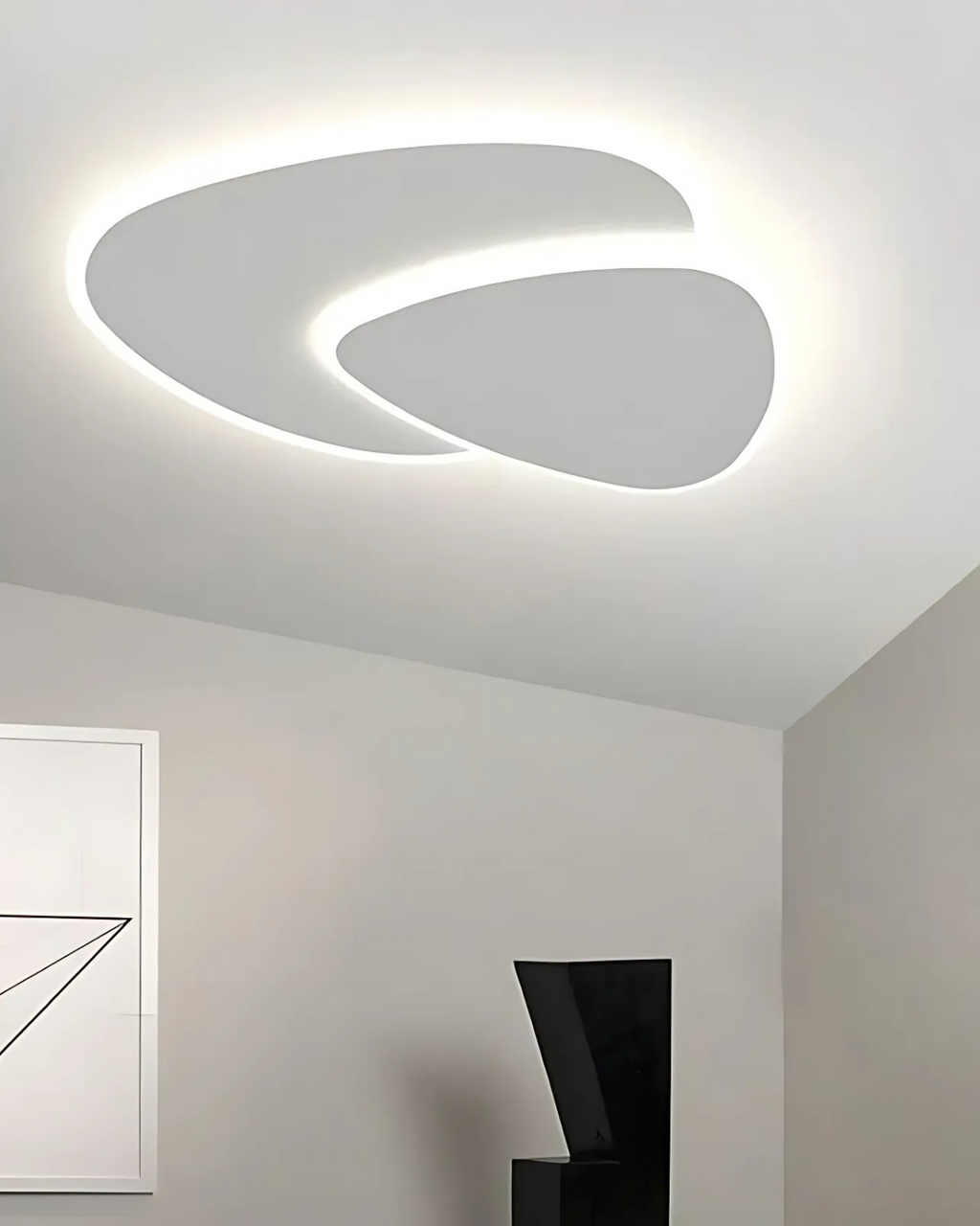 Μοντέρνο φωτιστικό οροφής LED AstraLume — Γλυπτός ασύμμετρος σχεδιασμός - Desfino