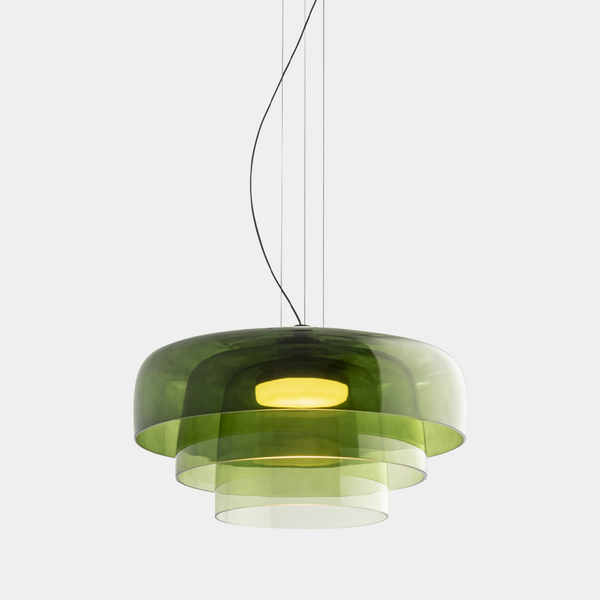 FjordLumen pendellampe i glas — varmt LED-lys, norsk håndværksdesign - Desfino
