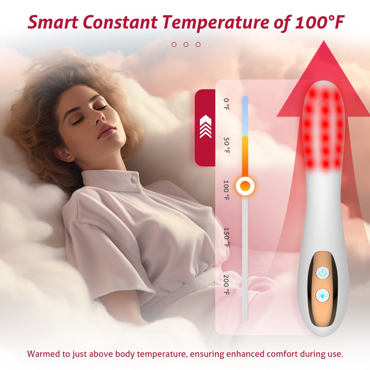 Intimes Wellnessgerät für Damen — 630–660nm rotes Licht, 8 Stufen - Desfino