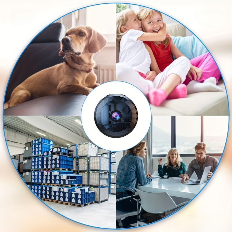 LumosGuard mini-overvågningskamera til hjemmet - 1080P HD WiFi - Desfino