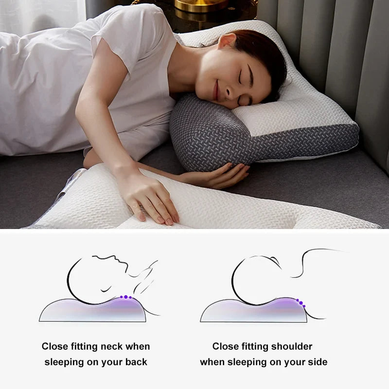 Almohada de soporte cervical RestWell — Rulo contorneado ergonómico para el cuello - Desfino