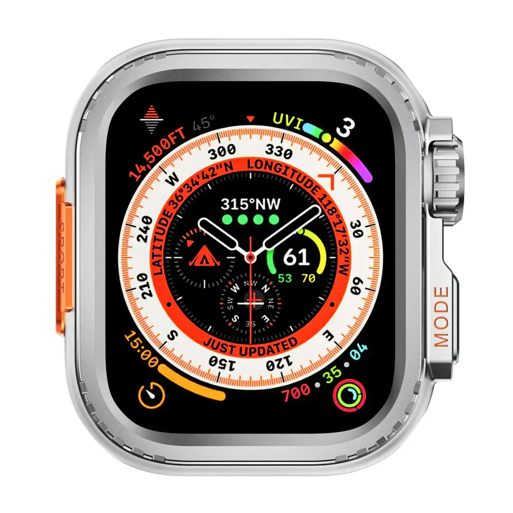 מגן קשיח ל־Apple Watch מבית AeroGuard — סגסוגת אלומיניום מלאה