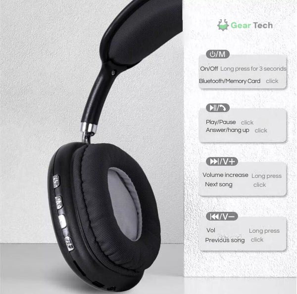 אוזניות Bluetooth Solara Pro — ANC, אלחוטיות, סוללה ל-40 שעות - Desfino