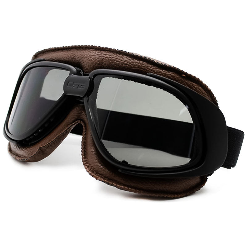Składane gogle motocyklowe RetroGuard — vintage, odporne na promieniowanie UV i zarysowania - Desfino