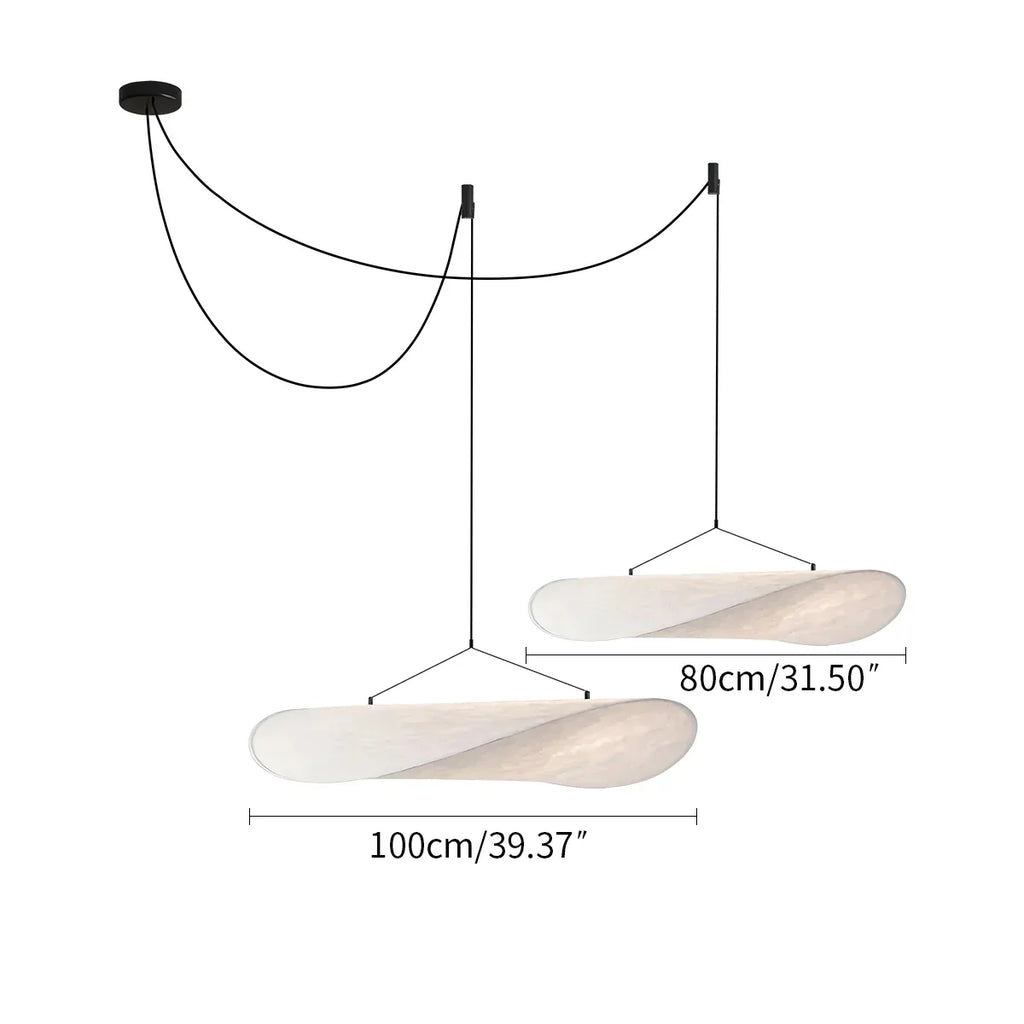 Zen Art Cloud Shape Silk Pendant Light for Living Room | Desfino