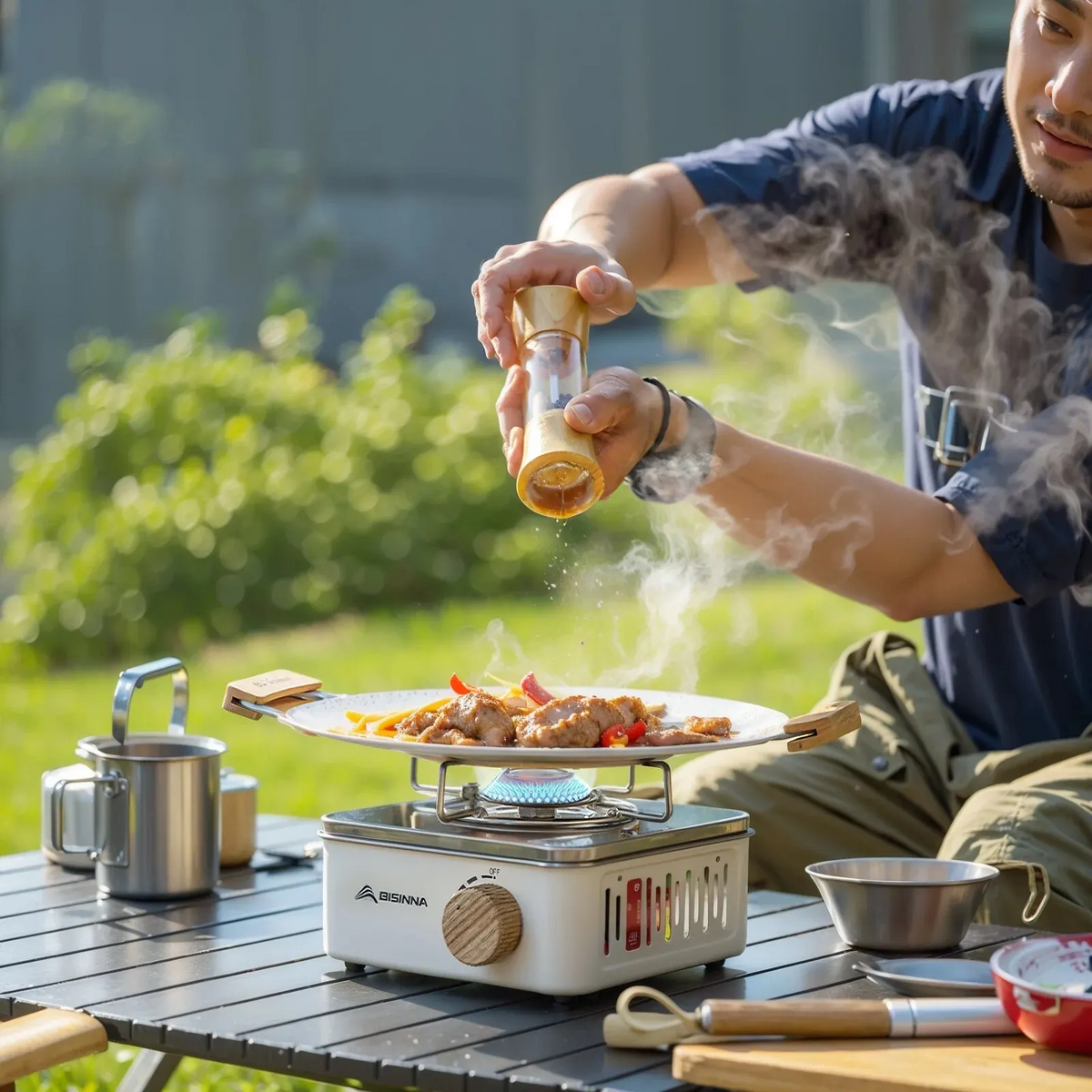 Aragaz de camping pe gaz TerraFlame de 2800W — aparat de gătit portabil și compact - Desfino