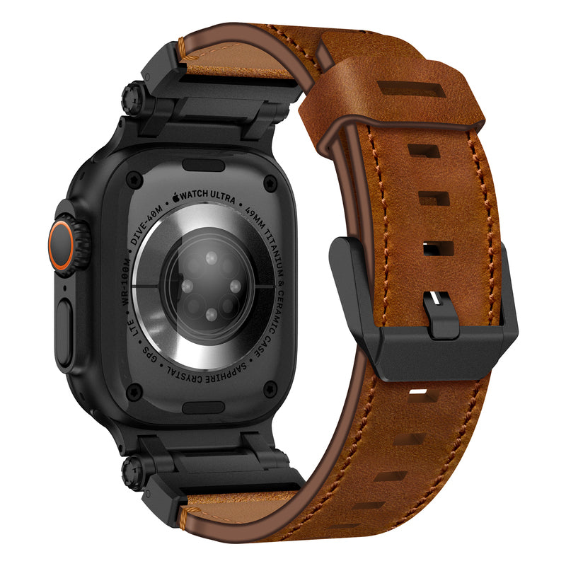 Řemínek Nomad pro Apple Watch — italská kůže, ruční šití, titanový adaptér - Desfino