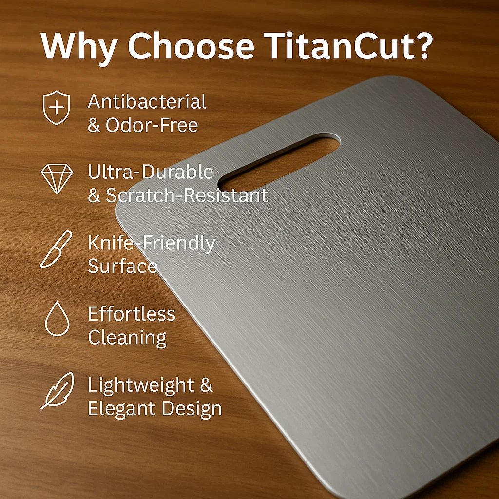 Alera Nonporous Medical-Grade Titanium Cutting Board