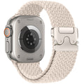 Flätad nylonrem för Apple Watch — fallskärmsspänne, passar handleder på 5–9.5 tum - Desfino