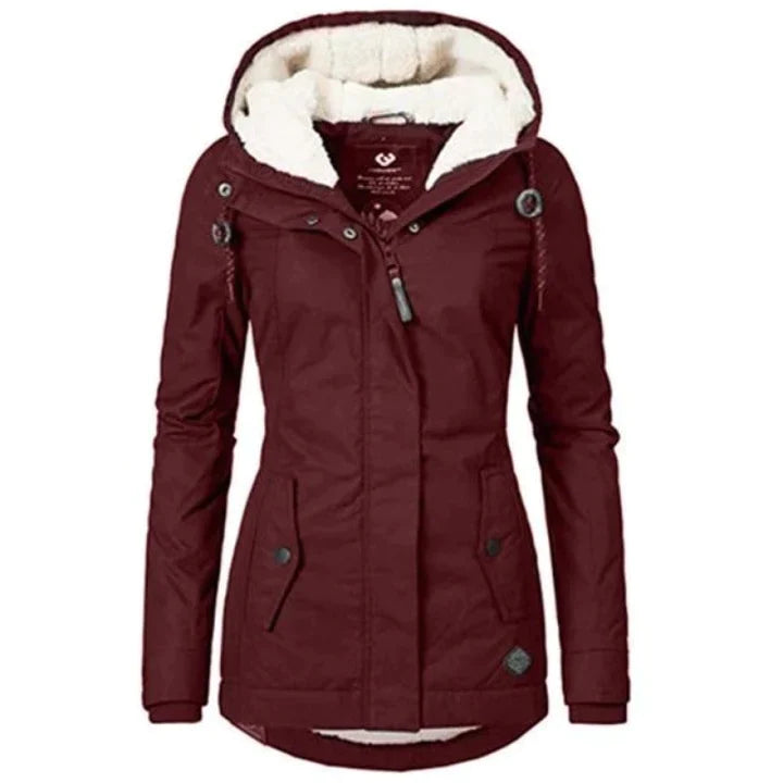 Nordhaven Women's Waterproof Quilted Coat — Hooded, Wind-Resistant - Desfino