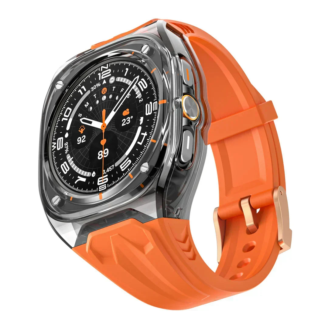 Kit de adaptação Lumeo para Galaxy Watch Ultra — Caixa fina em TPU e bracelete de silicone - Desfino