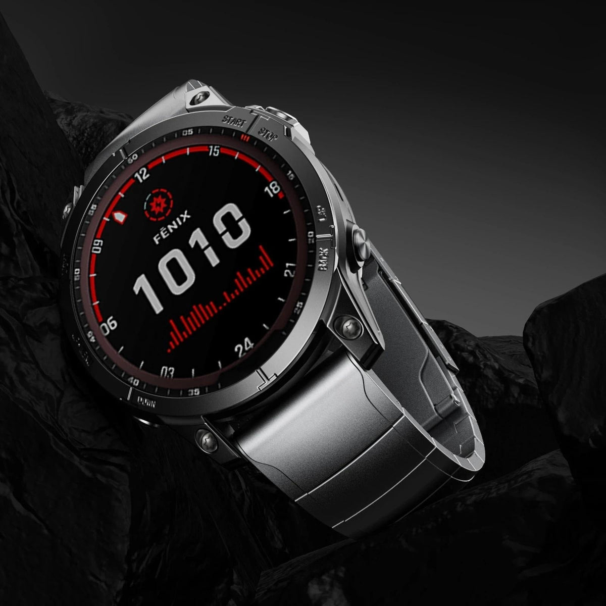 Kireya-titanrem for Garmin Fenix 8, 7X og 6XP — DLC-magnetlås - Desfino