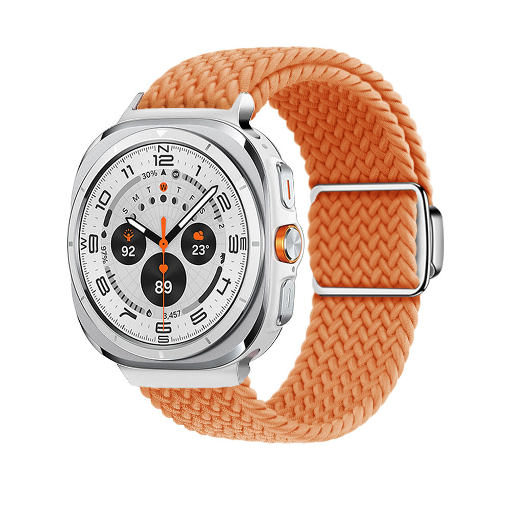 سوار Arivra من النايلون المنسوج بإبزيم مغناطيسي لـ Galaxy Watch Ultra – سوار مرن قابل للتمدد