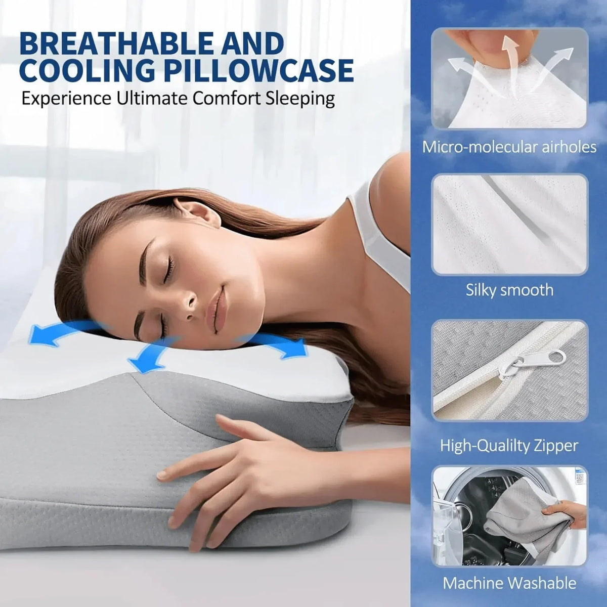 Cuscino in memory foam a farfalla SomniWing — supporto cervicale ortopedico - Desfino