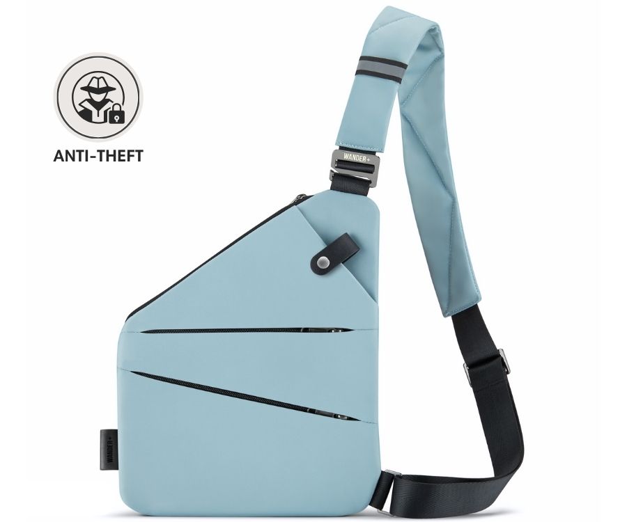 Slim Anti-Theft Travel Bag — Front Carry, Hidden Zippers, Storage - Desfino