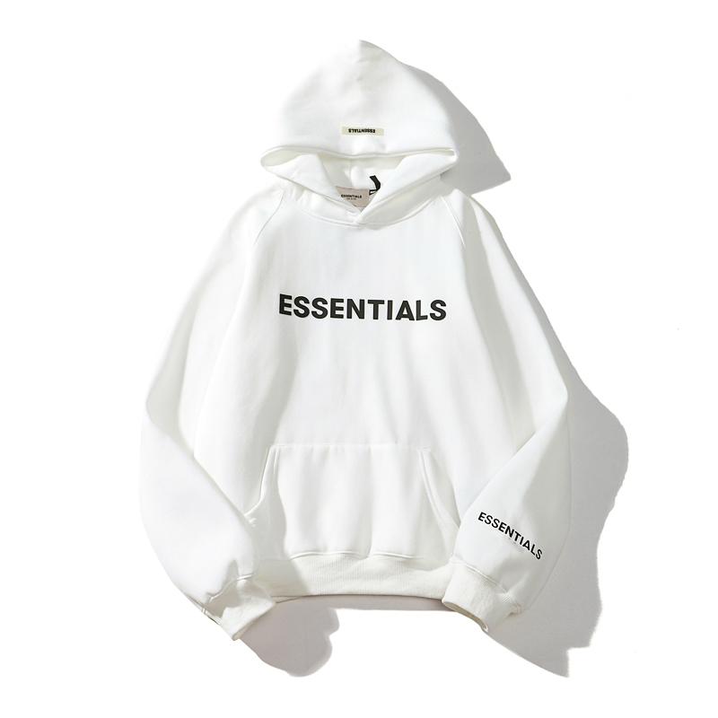 Fear of God Essentials Hoodie — 100 % Baumwolle, lockere Passform, Kängurutasche - Desfino