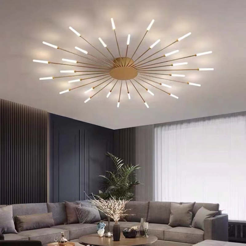 Nowoczesna lampa sufitowa LED Asterra — wbudowane oświetlenie, minimalistyczny styl - Desfino
