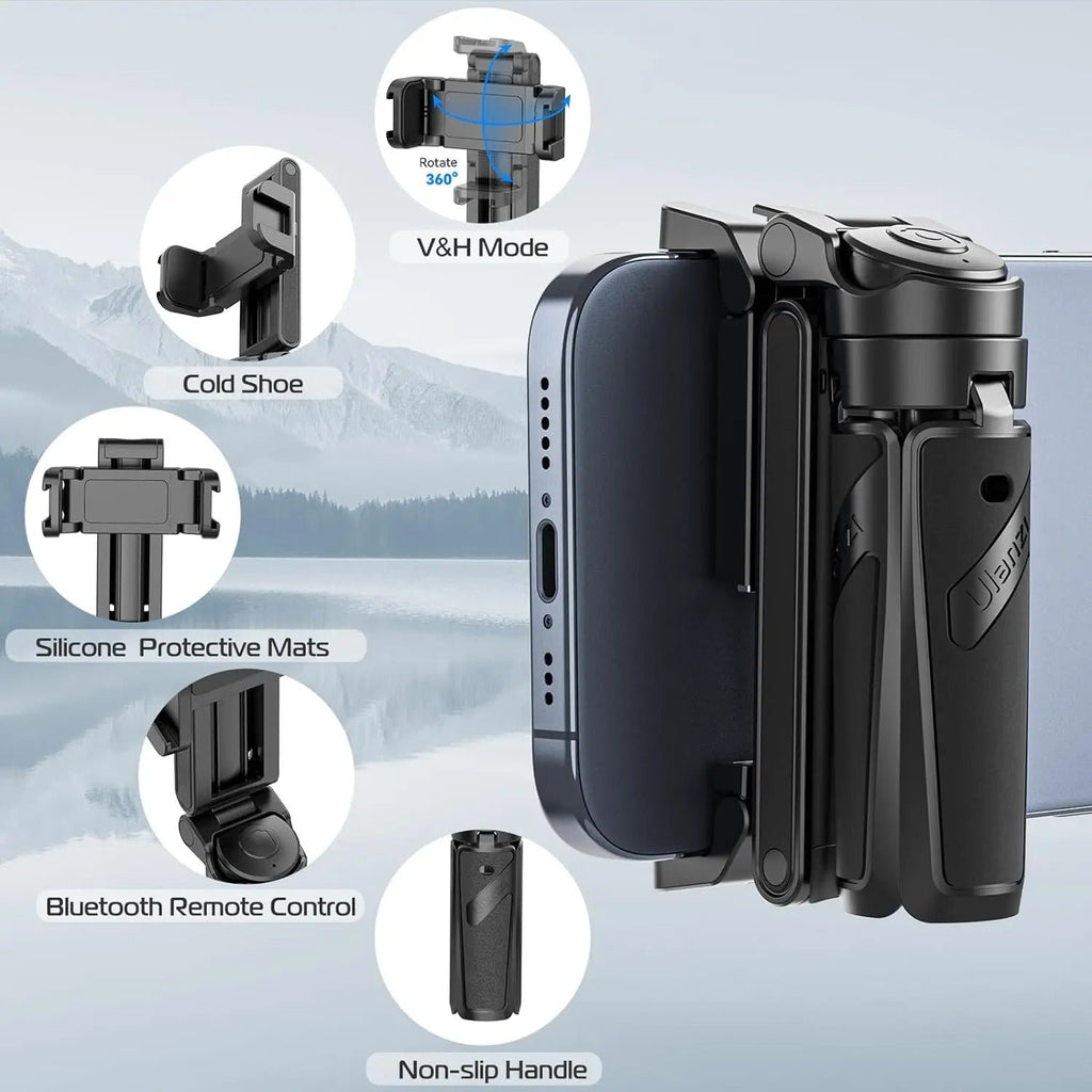 LumaFlex Bluetooth selfie tyč — otočný držák telefonu o 360° - Desfino