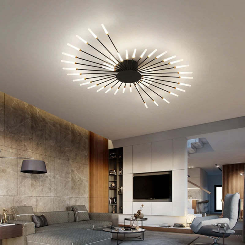 Nowoczesna lampa sufitowa LED Asterra — wbudowane oświetlenie, minimalistyczny styl - Desfino