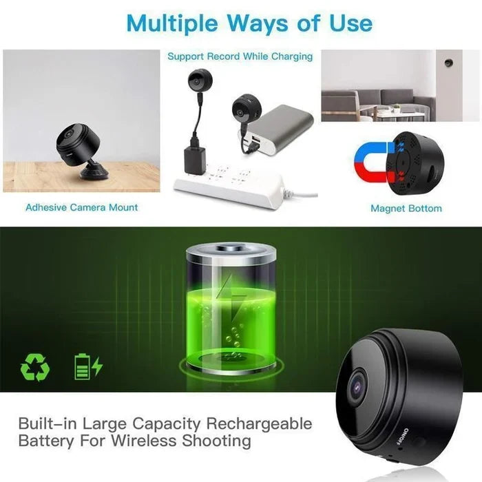 Nextri mini magnetisk trådløst kamera — 1080P HD-fjernvisning via WiFi - Desfino