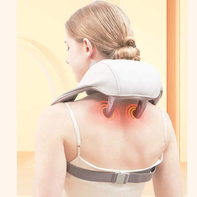 ThermaEase trådløs nakke- og rygmassager med varmeterapi - Desfino