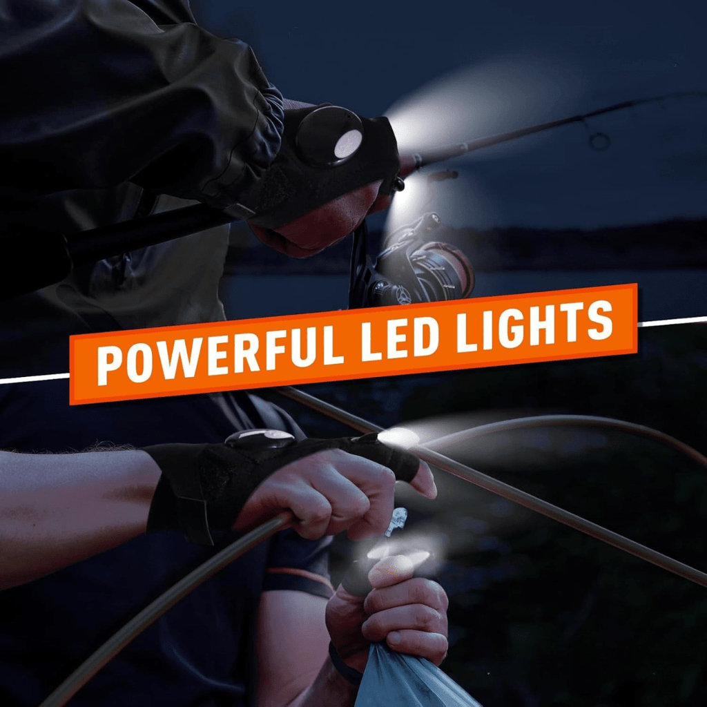 Guanti con luce LED per le dita - Illuminazione da lavoro a mani libere - Desfino