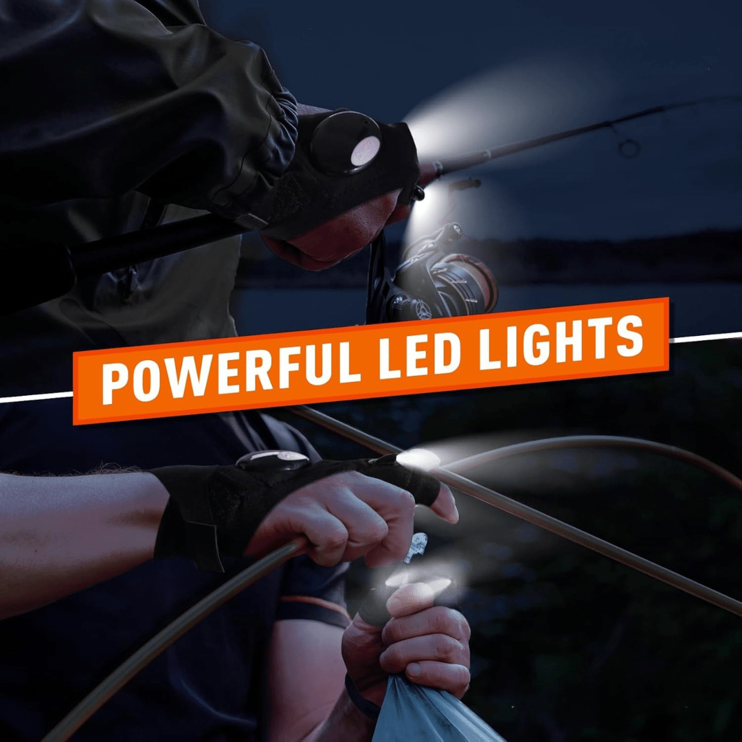 Guanti con luce LED per le dita - Illuminazione da lavoro a mani libere - Desfino