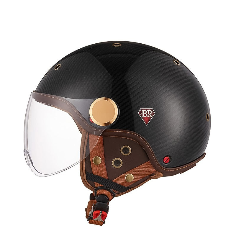 Casco da moto in fibra di carbonio — Certificato CE, comfort ultraleggero