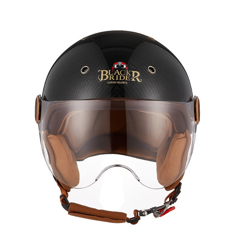 Casco da moto in fibra di carbonio — Certificato CE, comfort ultraleggero