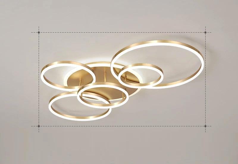 LunaRing stropní LED svítidlo — plovoucí kruhový design, jemné světlo - Desfino