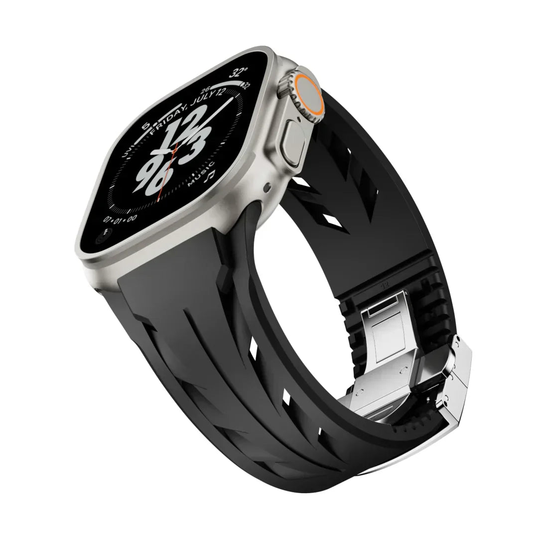 Αθλητικό λουράκι Apple Watch από καουτσούκ FKM Liora — Διαπνέον, πεταλούδα-κούμπωμα - Desfino