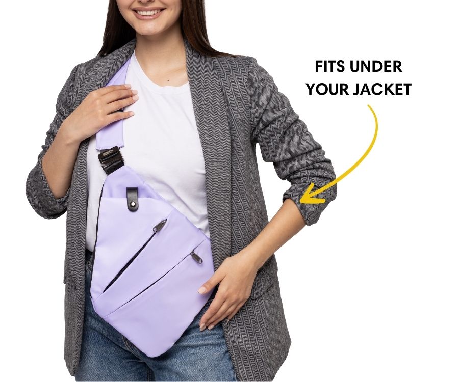 Slim Anti-Theft Travel Bag — Front Carry, Hidden Zippers, Storage - Desfino