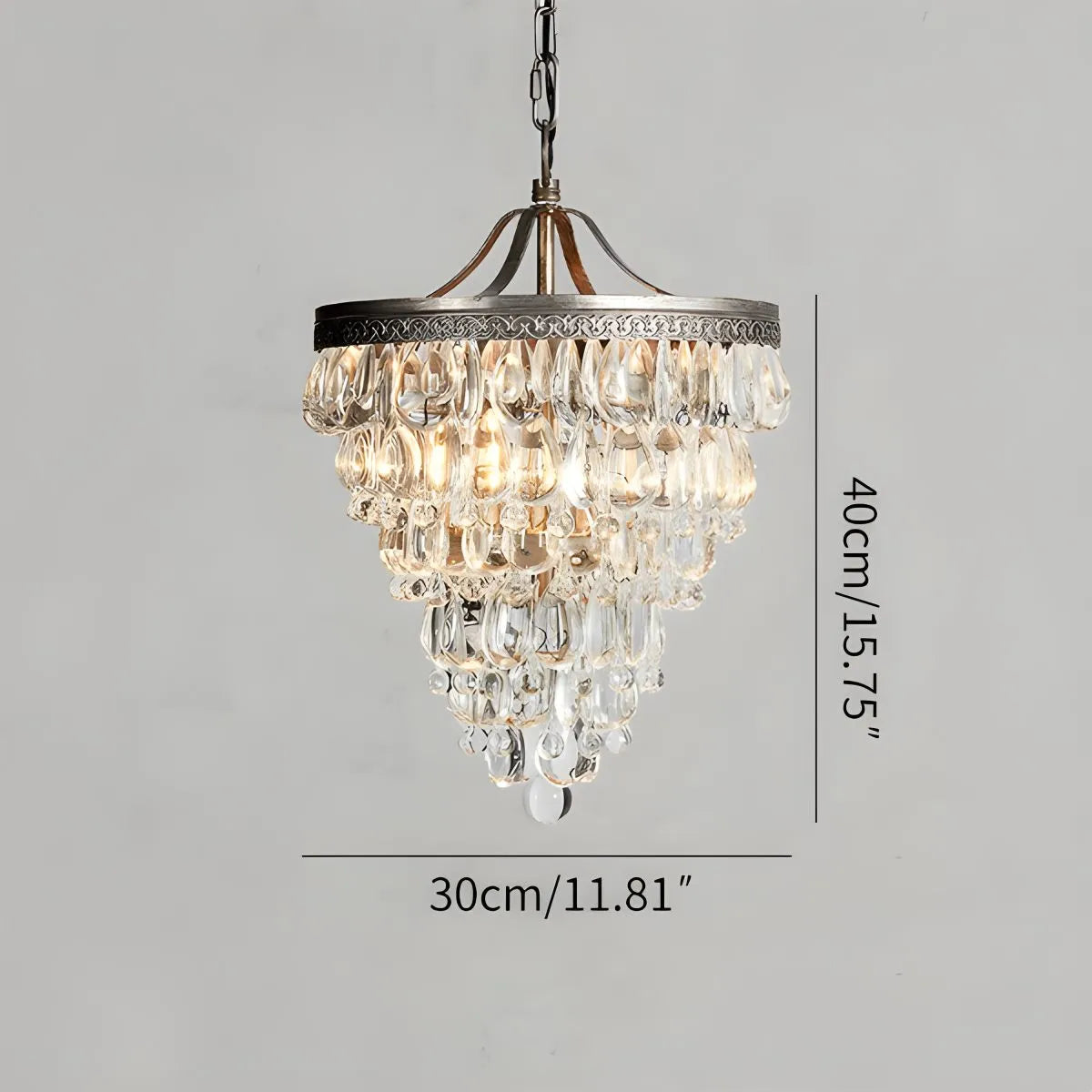 Vintage Crystal Pendent Light for Living Room | Desfino