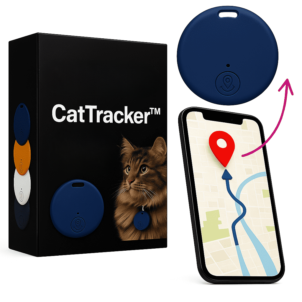 جهاز تتبع GPS للقطط PawTrail — محدد مواقع لحظي مقاوم للماء بوزن 17 g - Desfino