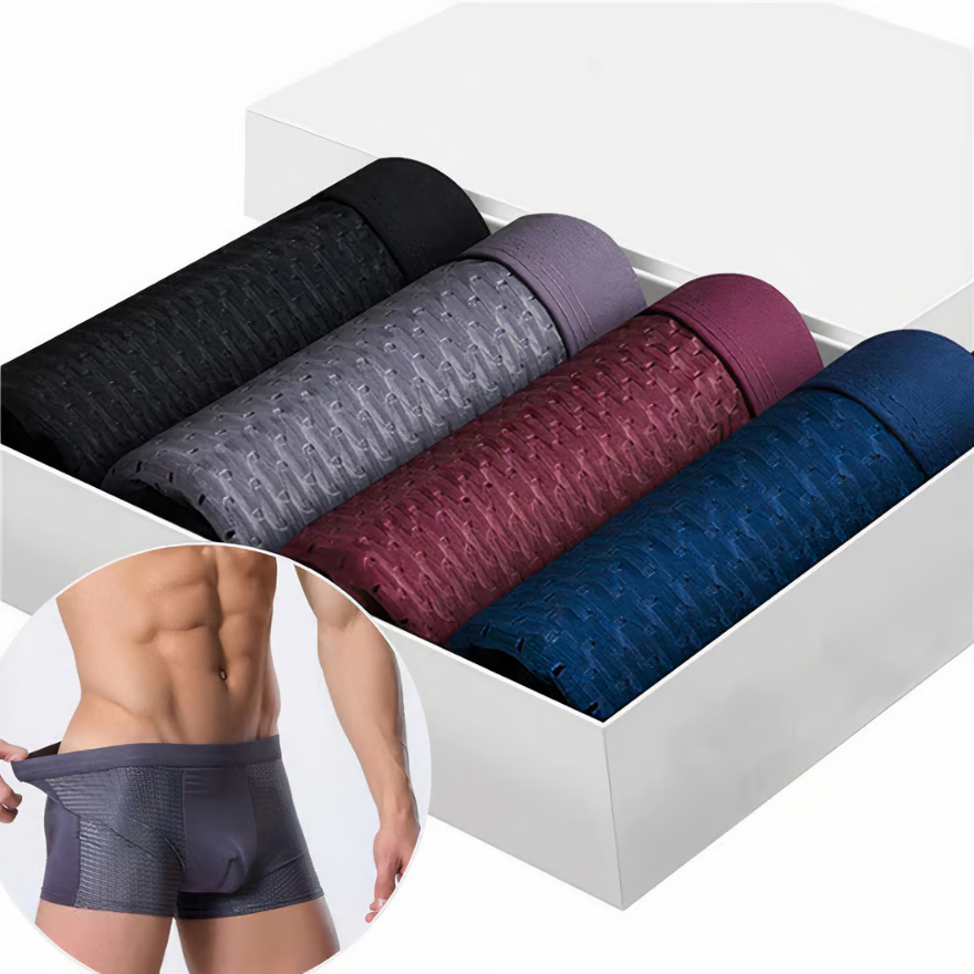 Caleçon boxer en bambou doux et respirant — conception confortable - Desfino